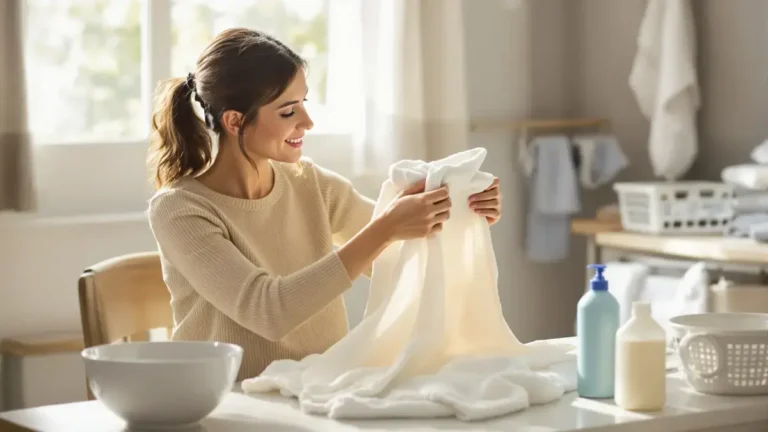 Rek je gekrompen kleding uit na het wassen om zonder extra moeite de oorspronkelijke maat terug te krijgen