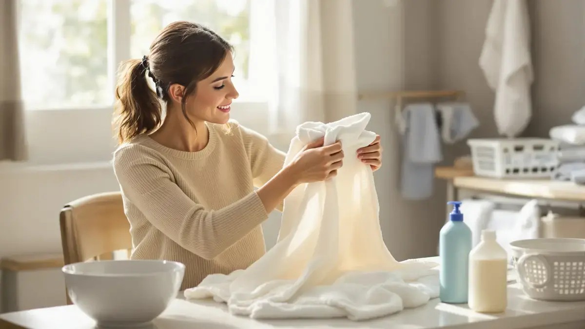 Rek je gekrompen kleding uit na het wassen om zonder extra moeite de oorspronkelijke maat terug te krijgen